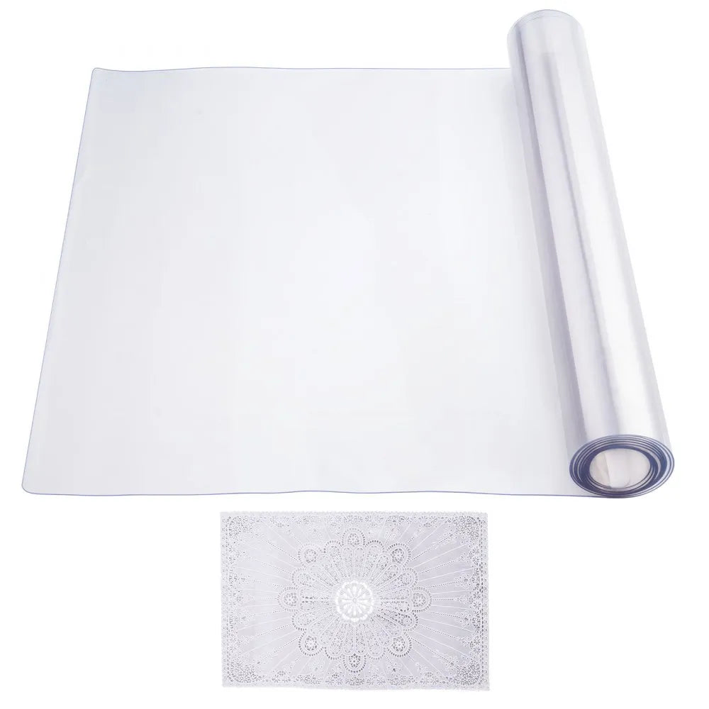 VEVOR PVC Table Protector 42x96 Inch Clear Plastic Desk Protector 1.5mm Thick