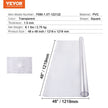 VEVOR PVC Table Protector 48x48 Inch Clear Plastic Desk Protector 1.5mm Thick