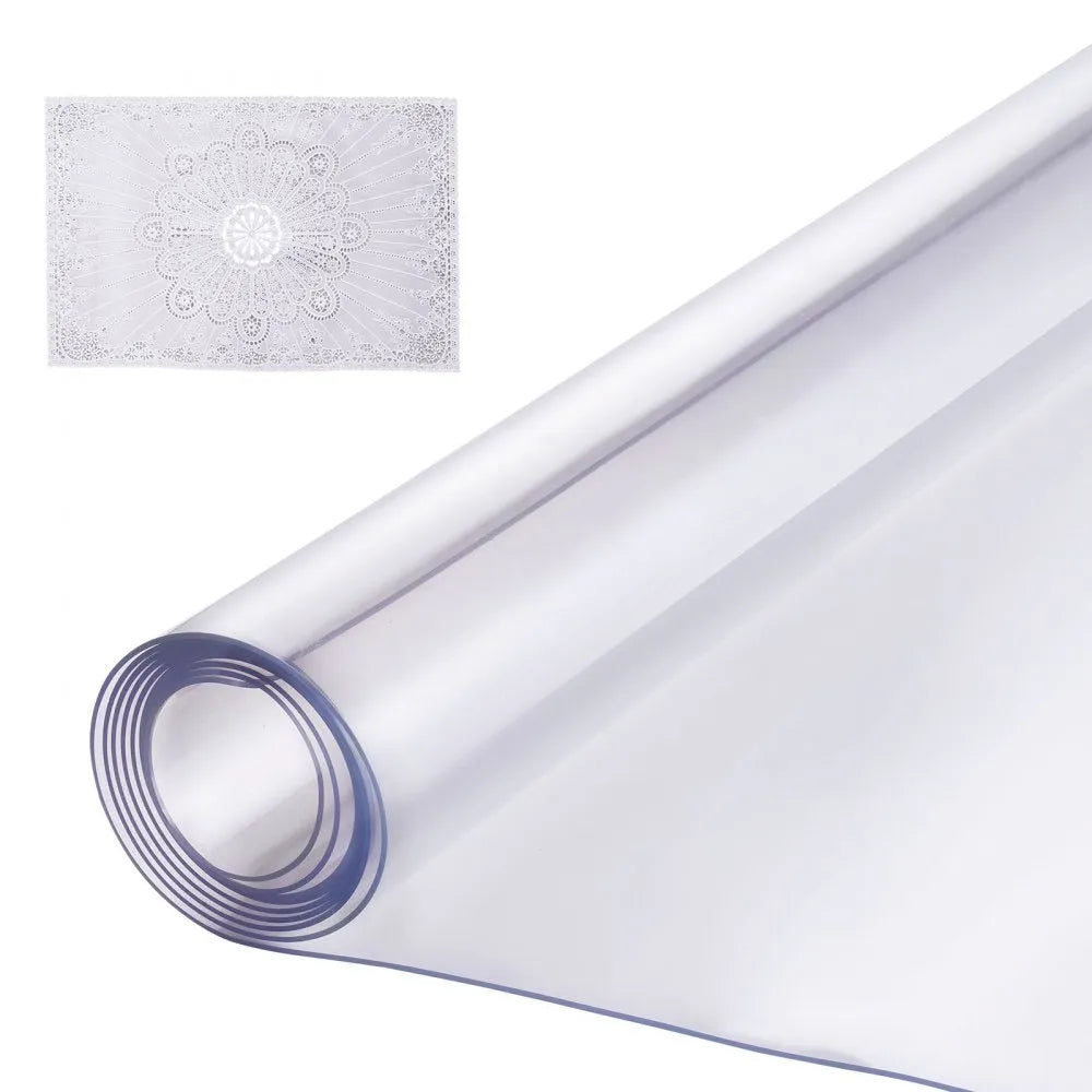 VEVOR PVC Table Protector 54x54 Inch Clear Plastic Desk Protector 1.5mm Thick