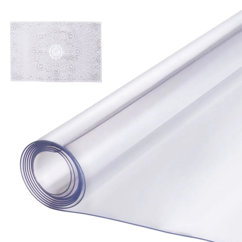 VEVOR PVC Table Protector 54x54 Inch Clear Plastic Desk Protector 1.5mm Thick