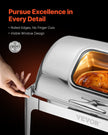 VEVOR 9Qt 1 Pack Rectangle Roll Top Chafing Dish Set with 2 Half Size Pans
