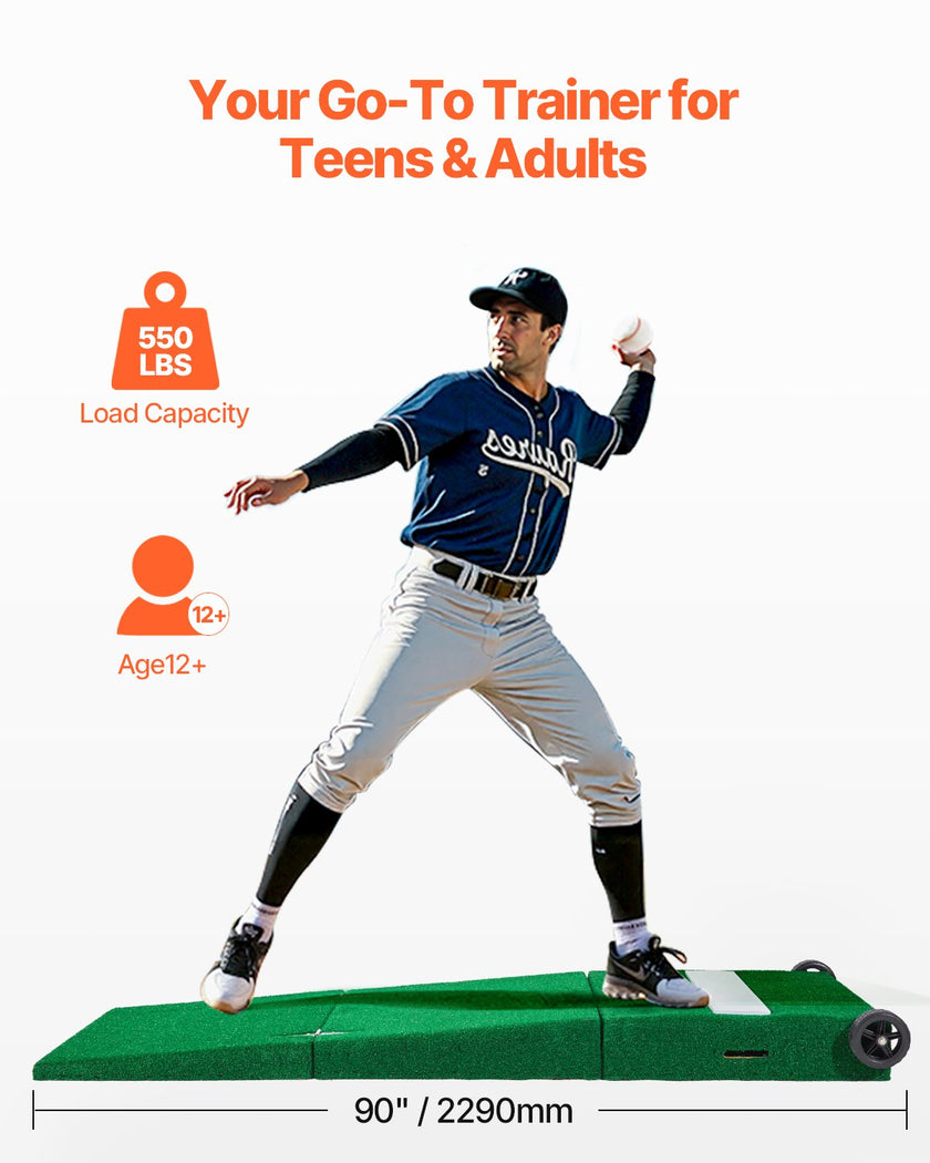 VEVOR 90 in Pitching Mound Portable Pitcher Mound Baseball Softball Training