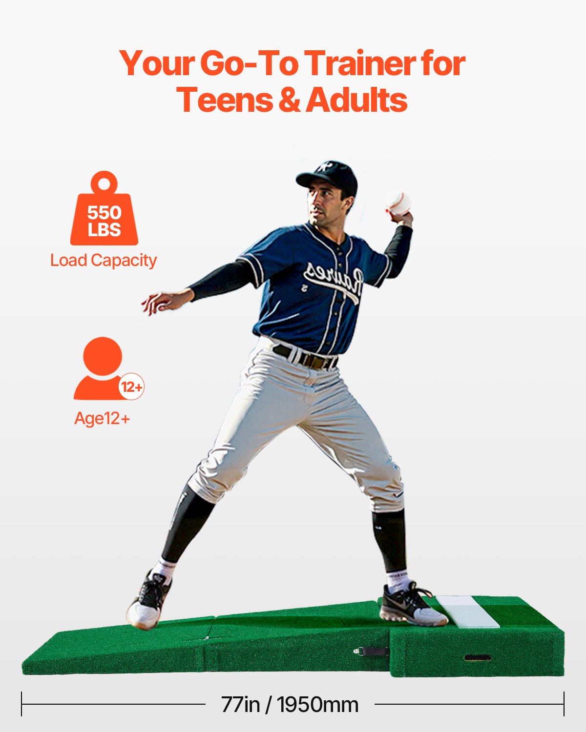 VEVOR 77 in Pitching Mound Portable Pitcher Mound Baseball Softball Training