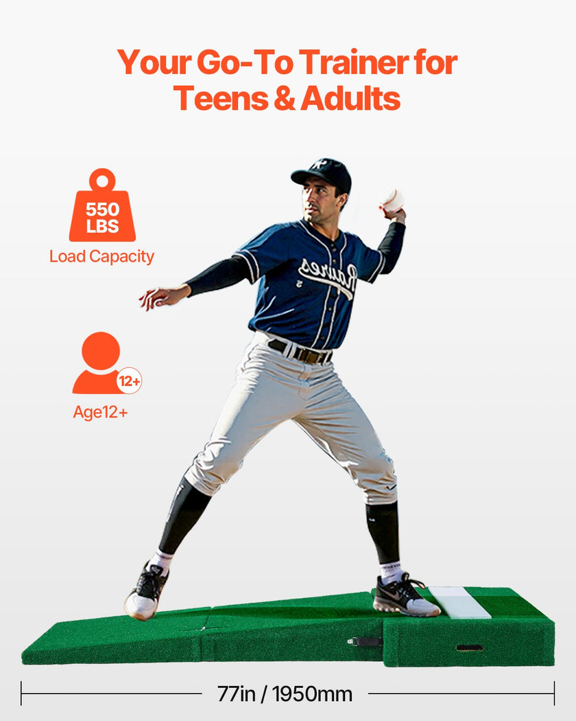 VEVOR 77 in Pitching Mound Portable Pitcher Mound Baseball Softball Training