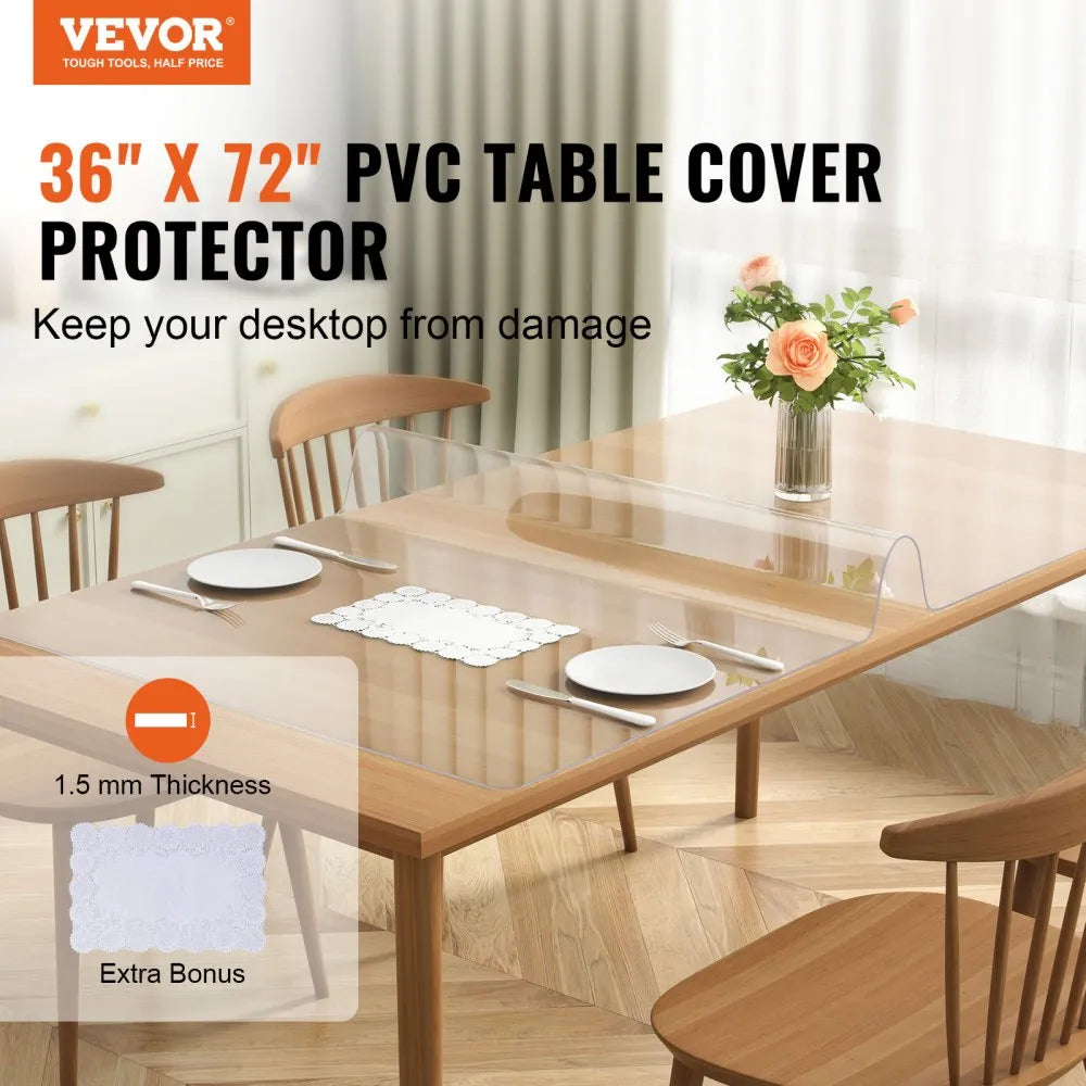 VEVOR Clear Table Cover Protector, 36