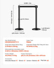 VEVOR 6 Pcs Stanchion Post with 4 Retractable Belts & Sand Injection Hollow Base