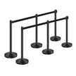 VEVOR 6 Pcs Stanchion Post with 4 Retractable Belts & Sand Injection Hollow Base