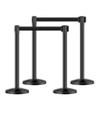 VEVOR 4 Pcs Stanchion Post with 4 Retractable Belts & Sand Injection Hollow Base