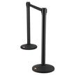 VEVOR Crowd Control Stanchions, 6-Pack Crowd Control Barriers with 3PCS 6.5FT Black Retractable Belts, Plastic Stanchion Queue Post, Belt Barriers Line Divider Stanchion Set for Airport, Exhibition