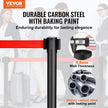 VEVOR Crowd Control Stanchions, 2-Pack Crowd Control Barriers, Carbon Steel Baking Painted Stanchion Queue Post with 11FT Red Retractable Belt, Belt Barriers Line Divider for Exhibition, Airport
