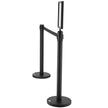 VEVOR Crowd Control Stanchions, 6-Pack Crowd Control Barriers, Carbon Steel Baking Painted Stanchion Queue Post with Sign Holder & 3PCS 6.5FT Retractable Belt, Belt Barrier Line Divider, Easy Assembly
