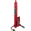 VEVOR Hydraulic/Pneumatic Long Ram Jack, 8 Tons/17363 lbs Capacity, with Single Piston Pump and Clevis Base, Manual Cherry Picker w/Handle, for Garage/Shop Cranes, Engine Lift Hoist, Red
