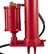 VEVOR Hydraulic/Pneumatic Long Ram Jack, 8 Tons/17363 lbs Capacity, with Single Piston Pump and Clevis Base, Manual Cherry Picker w/Handle, for Garage/Shop Cranes, Engine Lift Hoist, Red