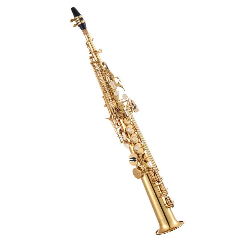 VEVOR Gold Brass Straight Soprano Saxophone B Flat Sax with Case Mouthpiece