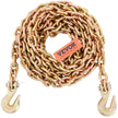 VEVOR Transport Binder Chain, 4900 lbs Working Load Limit, 5/16'' x 20' G80 Tow Chain Tie Down with Grab Hooks, DOT Certified, Galvanized Coating Manganese Steel for Dock Factory Construction Site