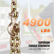 VEVOR Binder Chain G80 Tie Down Tow Chain with Two Hooks 5/16