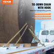 VEVOR Binder Chain G80 Tie Down Tow Chain with Hooks 3/8