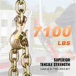 VEVOR Binder Chain G80 Tie Down Tow Chain with Hooks 3/8