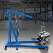VEVOR Hydraulic Long Ram Jack, 8 Tons/17363 lbs Capacity, with Single Piston Pump and Clevis Base, Manual Cherry Picker with Handle, for Garage/Shop Cranes, Engine Lift Hoist, Blue