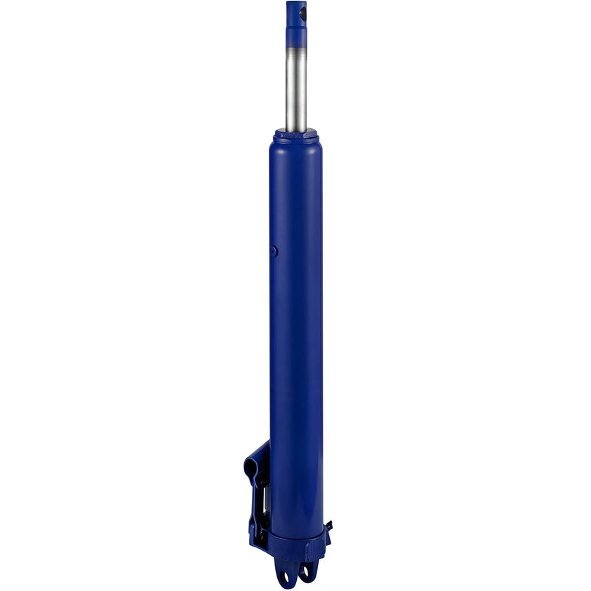 VEVOR Hydraulic Long Ram Jack, 8 Tons/17363 lbs Capacity, with Single Piston Pump and Clevis Base, Manual Cherry Picker with Handle, for Garage/Shop Cranes, Engine Lift Hoist, Blue