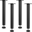 VEVOR 16 Inch Adjustable Desk Legs, Reinforced Steel Office Table Furniture legs Set of 4 for DIY, 1200 lbs Load Capacity Heavy Duty Desk Legs, Quick Instalation Legs with Adjustable Foot Cup Black
