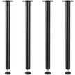 VEVOR 28 Inch Adjustable Desk Legs, Reinforced Steel Office Table Furniture legs Set of 4 for DIY, 1200 lbs Load Capacity Heavy Duty Desk Legs, Quick Instalation Legs with Adjustable Foot Cup Black