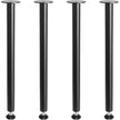 VEVOR 28 Inch Adjustable Desk Legs, Reinforced Steel Office Table Furniture legs Set of 4 for DIY, 1200 lbs Load Capacity Heavy Duty Desk Legs, Quick Instalation Legs with Adjustable Foot Cup Black