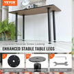 VEVOR 30 Inch Adjustable Desk Legs, Reinforced Steel Office Table Furniture legs Set of 4 for DIY, 1200 lbs Load Capacity Heavy Duty Desk Legs, Quick Instalation Legs with Adjustable Foot Cup Black