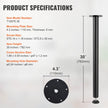 VEVOR 30 Inch Adjustable Desk Legs, Reinforced Steel Office Table Furniture legs Set of 4 for DIY, 1200 lbs Load Capacity Heavy Duty Desk Legs, Quick Instalation Legs with Adjustable Foot Cup Black