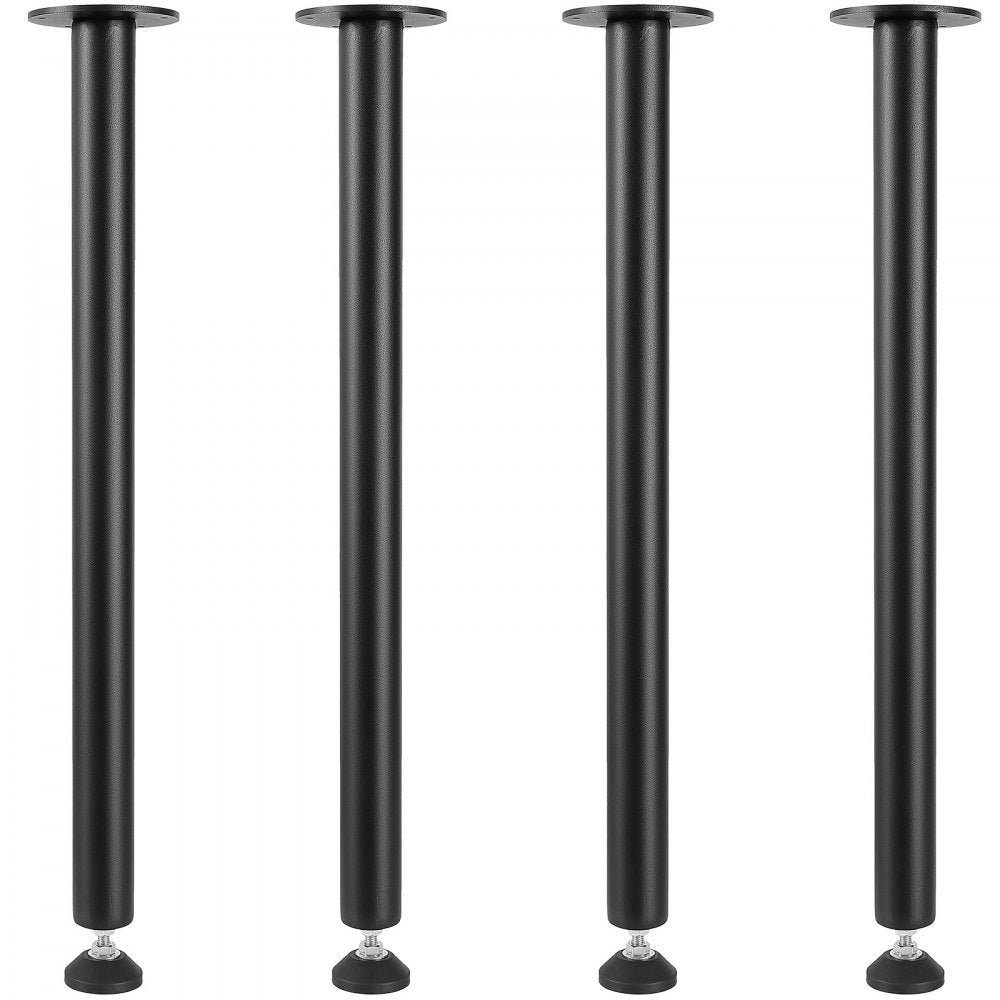 VEVOR 30 Inch Adjustable Desk Legs, Reinforced Steel Office Table Furniture legs Set of 4 for DIY, 1200 lbs Load Capacity Heavy Duty Desk Legs, Quick Instalation Legs with Adjustable Foot Cup Black