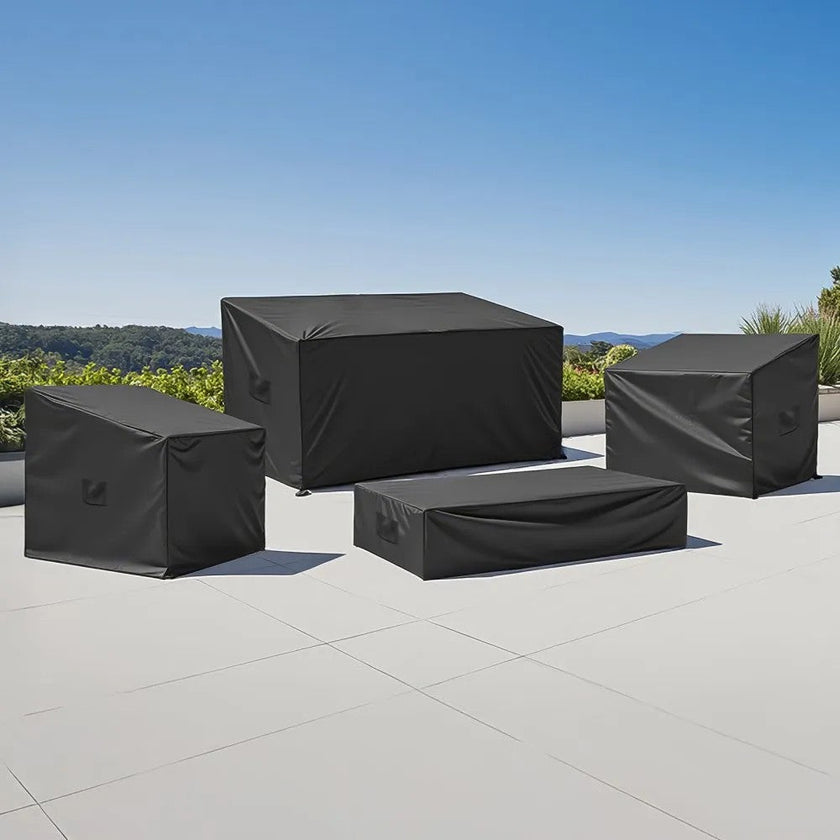 4-Piece Patio Furniture Cover Set – Heavy Duty 420D Waterproof Outdoor Covers for Table, Sofa & Chairs