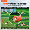 VEVOR Dog Agility Training Equipment 5 PCS Combination Set with Hurdles Tunnel