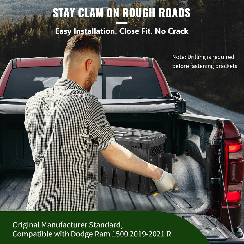 VEVOR Truck Bed Storage Tool Box for Dodge Ram 1500 2019-2021 Left and Right