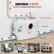 VEVOR Macerating Toilet System with 500W Pump Upflush Toilet For Basement