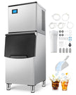 VEVOR Commercial Ice Maker 300LBS/24H & 250LBS Storage Bin Auto Self-Cleaning