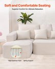 VEVOR Modular Sectional Sofa L Shaped Cloud Couch with Chaise and Cushion Beige
