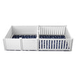 VEVOR Dog Whelping Box 93.3 x 48.4 x 18.1in Dual Zone PVC with Rails Pee Pad