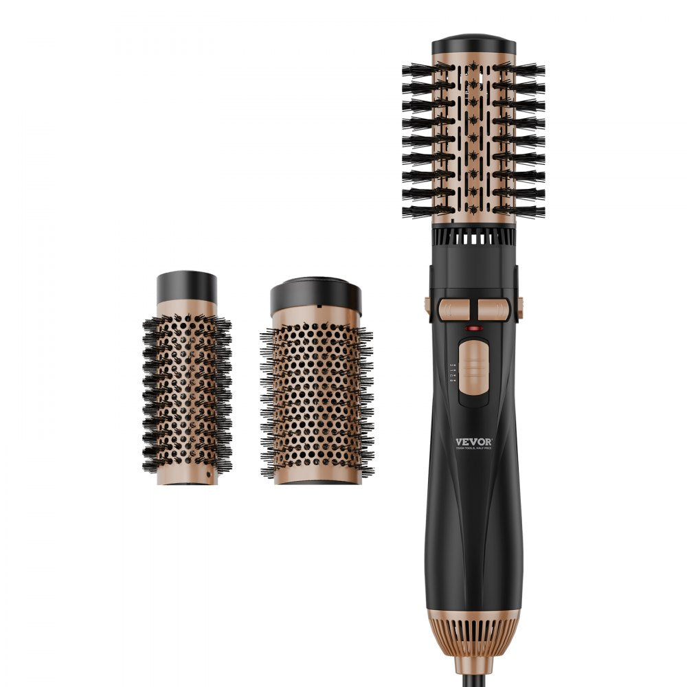 VEVOR Rotating Hair Dryer Brush Hot Air Styling Brush with 3 Interchange Heads