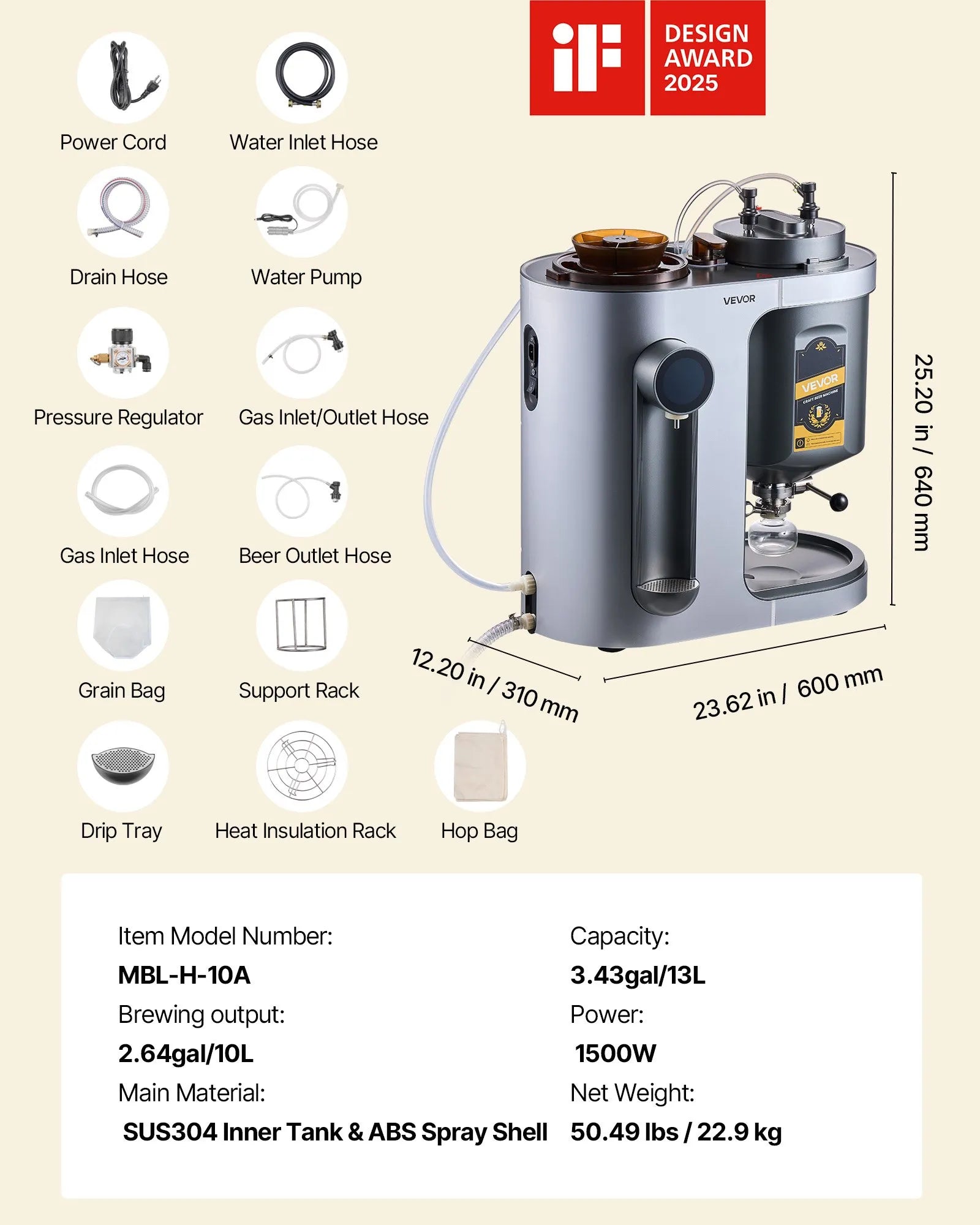 Automatic Home Beer Brewer – Smart All-in-One Beer Brewing System