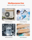 VEVOR Vacuum Pump 5 CFM HVAC Single Stage Rotary Vane Vacuum Pump Oil Included
