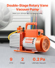 VEVOR Vacuum Pump 9 CFM HVAC 2 Stage Rotary Vane Vacuum Pump Oil Included