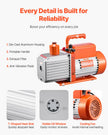 VEVOR Vacuum Pump 9 CFM HVAC 2 Stage Rotary Vane Vacuum Pump Oil Included