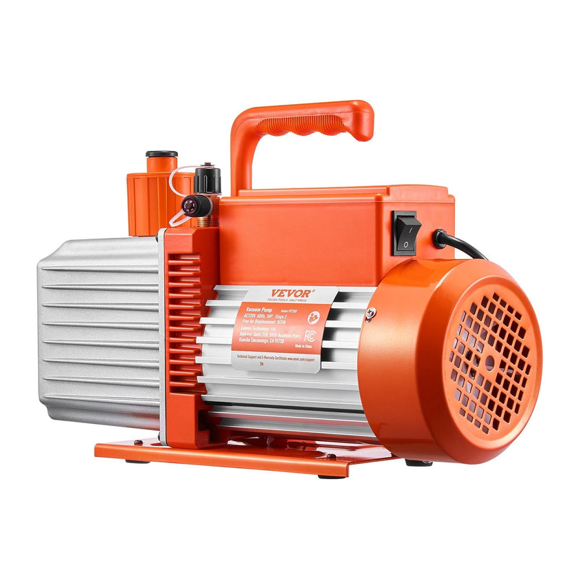 VEVOR Vacuum Pump 9 CFM HVAC 2 Stage Rotary Vane Vacuum Pump Oil Included