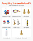 VEVOR 4.5 CFM HVAC Single Stage Rotary Vane Vacuum Pump and Manifold Gauge Kit