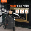 VEVOR Ash Vacuum Cleaner 5 Gallon 1200W for Fireplaces Pellet Stoves Grills BBQ