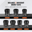 VEVOR Wheel Bearing Locknut Socket Set 1/2 in Drive 7 Pcs SAE and Metric 6-Point