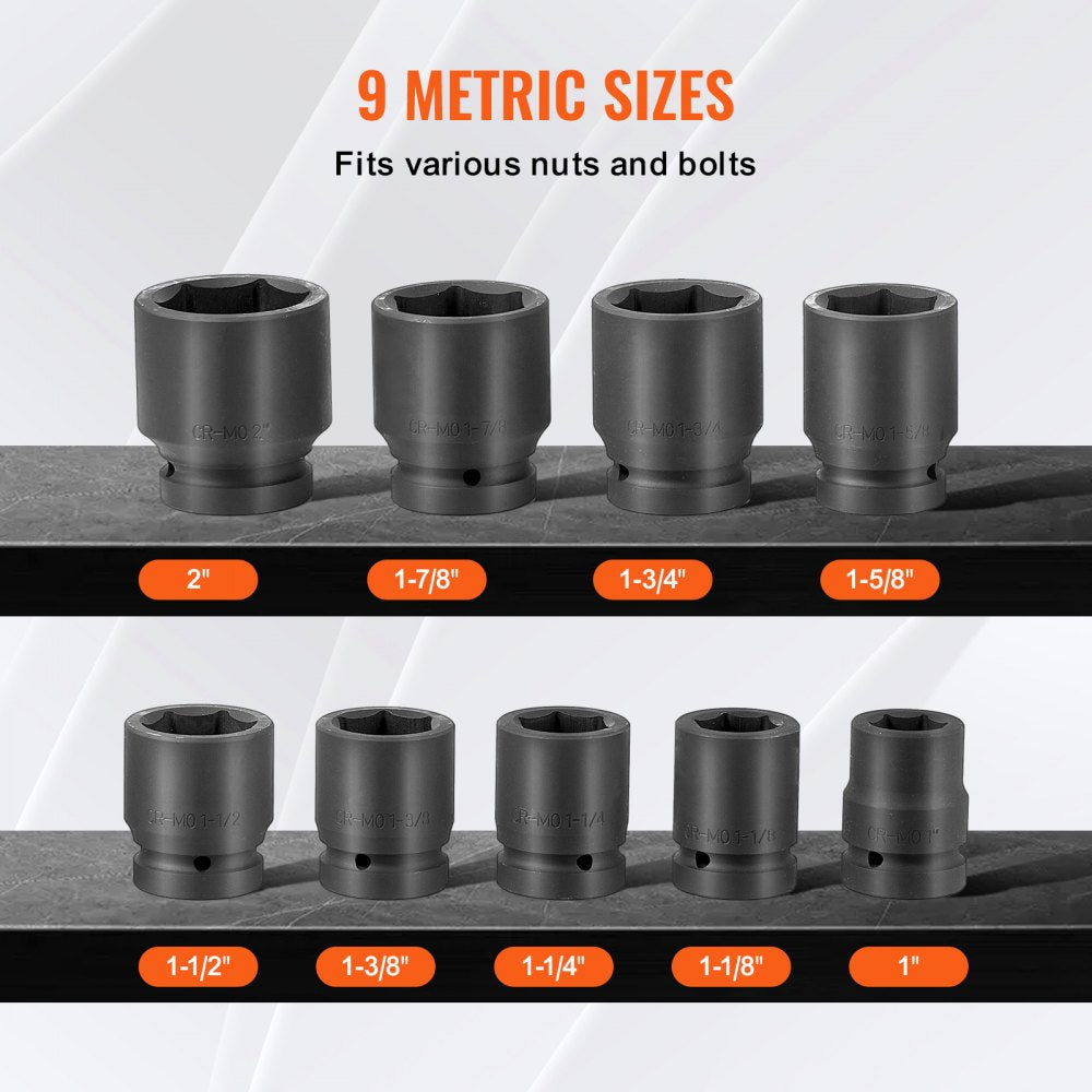 VEVOR Axle Nut Impact Socket Set 1