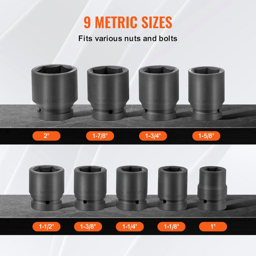 VEVOR Axle Nut Impact Socket Set 1