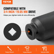VEVOR Axle Nut Impact Socket Set 3/4