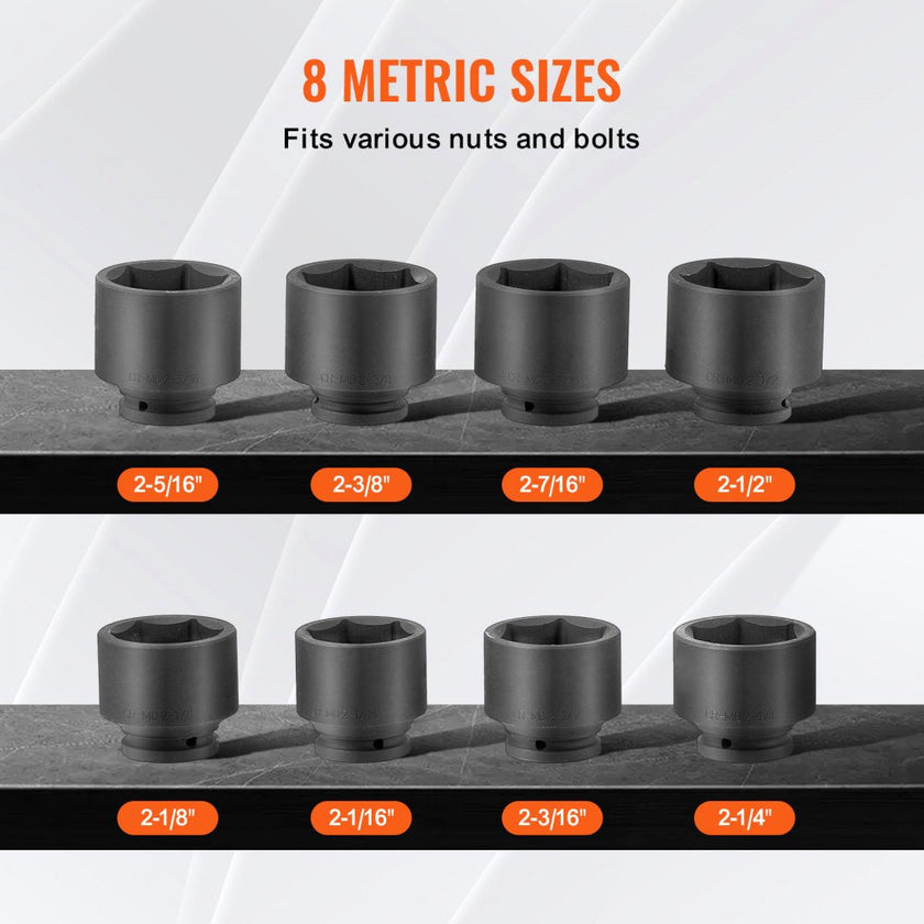 VEVOR Axle Nut Impact Socket Set 3/4